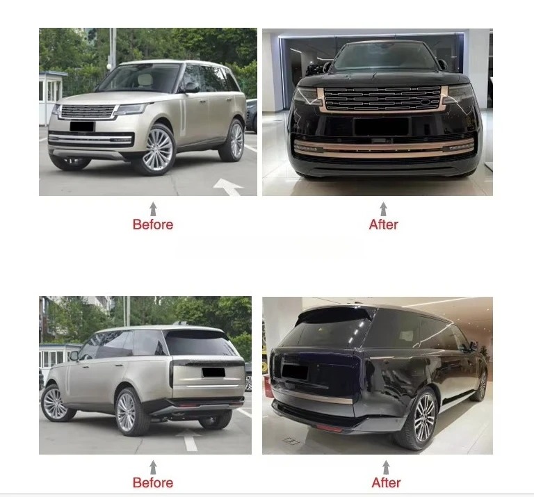 For RR vogue 2023- Front and Rear Strip Gloss Black Gloss Silver  Golden Kit  Body Kit